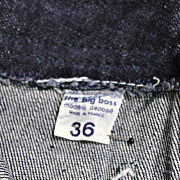 Denim Skirt Ruffled Pleated Accents Studded Back Pockets Blue Dark Wash Size SM - Picture 5 of 6